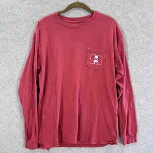 Alabama State Co. Long Sleeve Mens M Pocket Tee Cotton Red Birmingham Southern